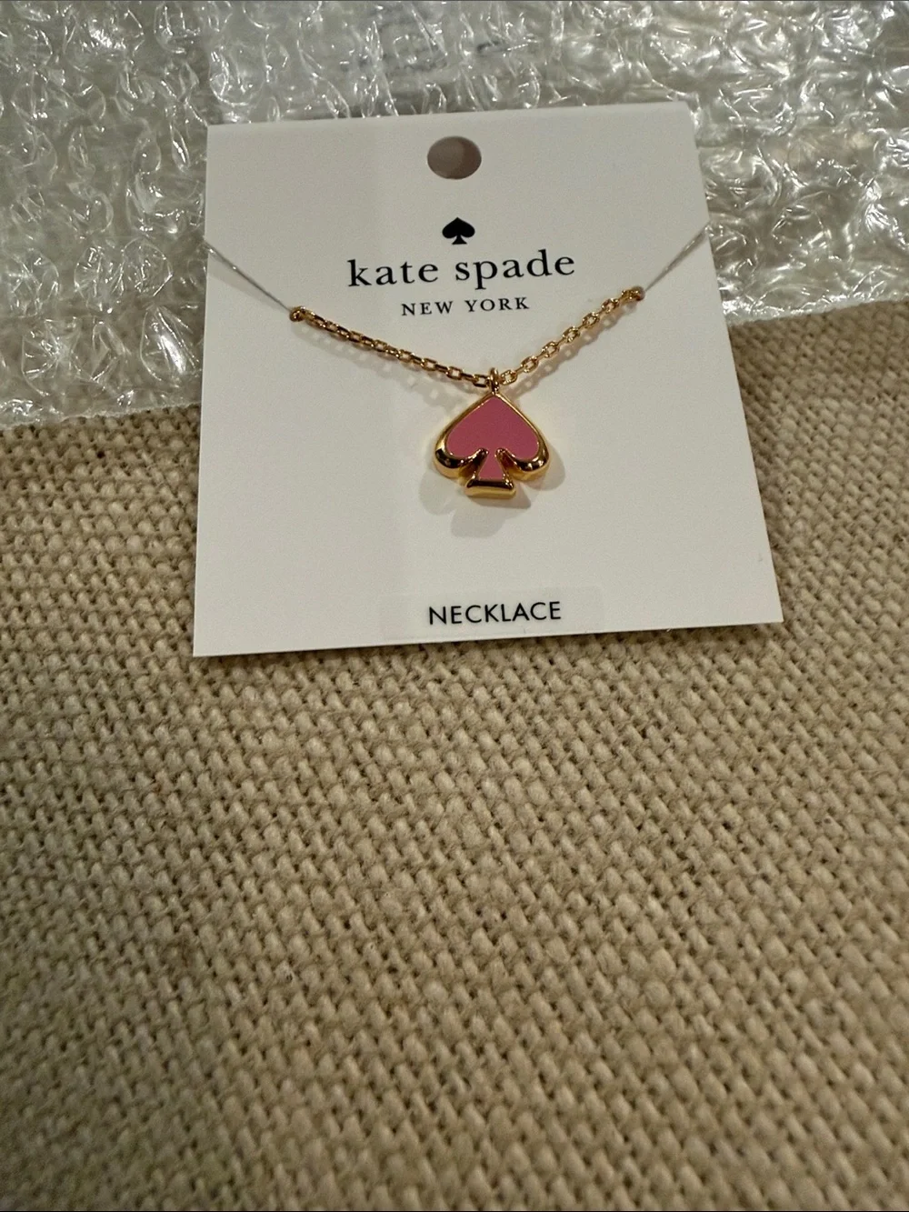 kate spade Everyday Spade Enamel Surf Pink Mini Pendant/NWT